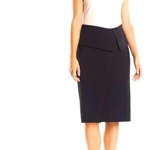 MM LaFleur Montgomery Pencil Skirt Tuxedo Black Size 6